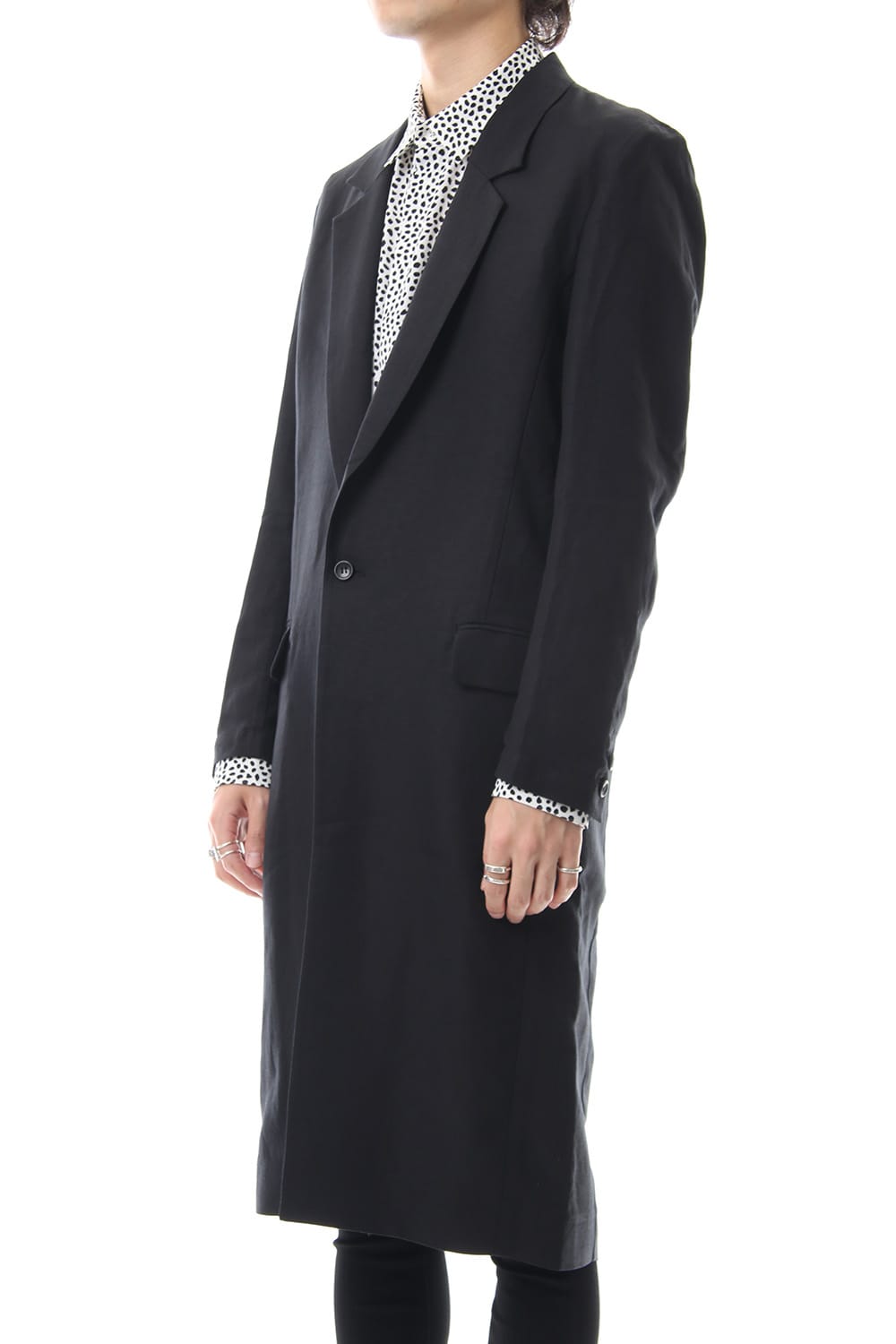 Ry/L Easy cross bio washer long jacket Black