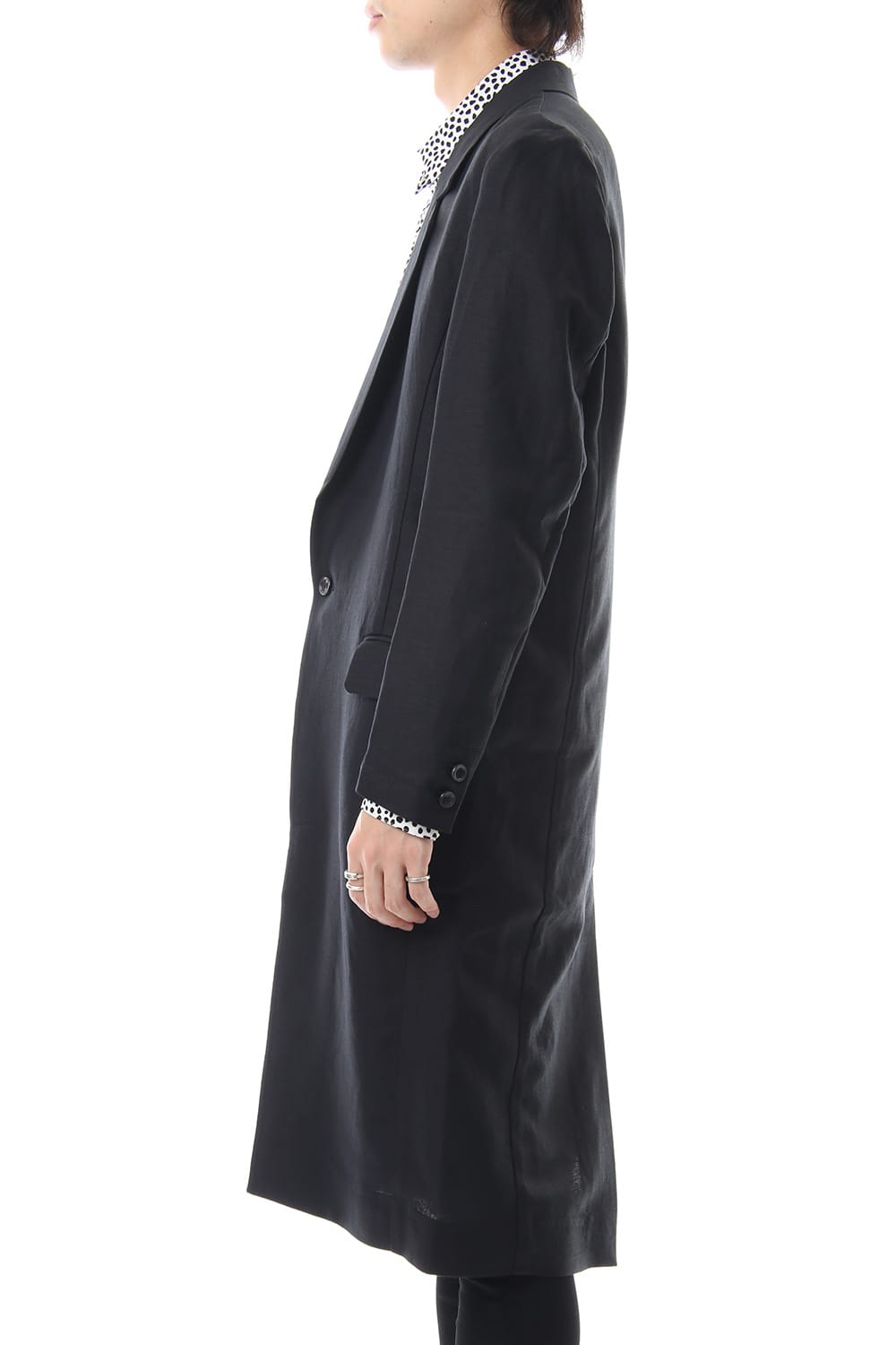 Ry/L Easy cross bio washer long jacket Black