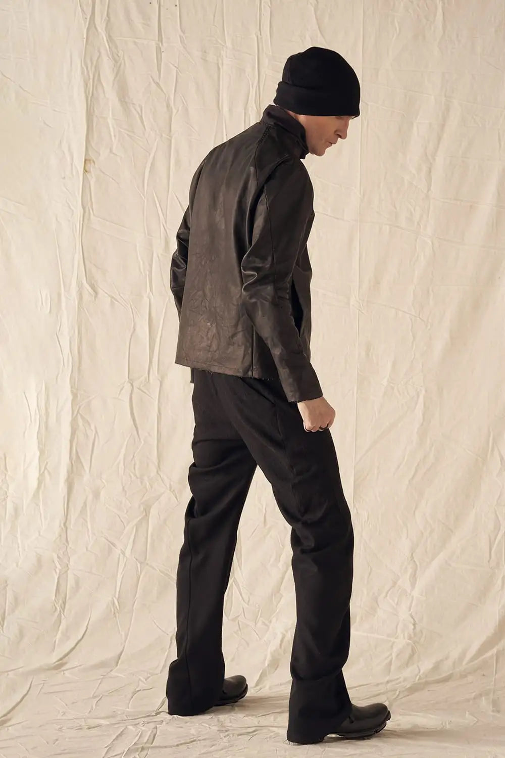 Leather  jacket  calf / silk   bonded