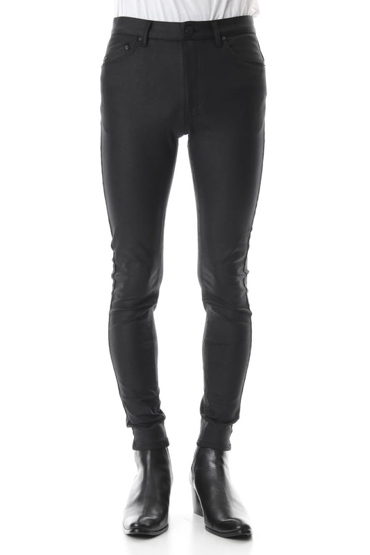 Leather-like high tension stretch leggings pants