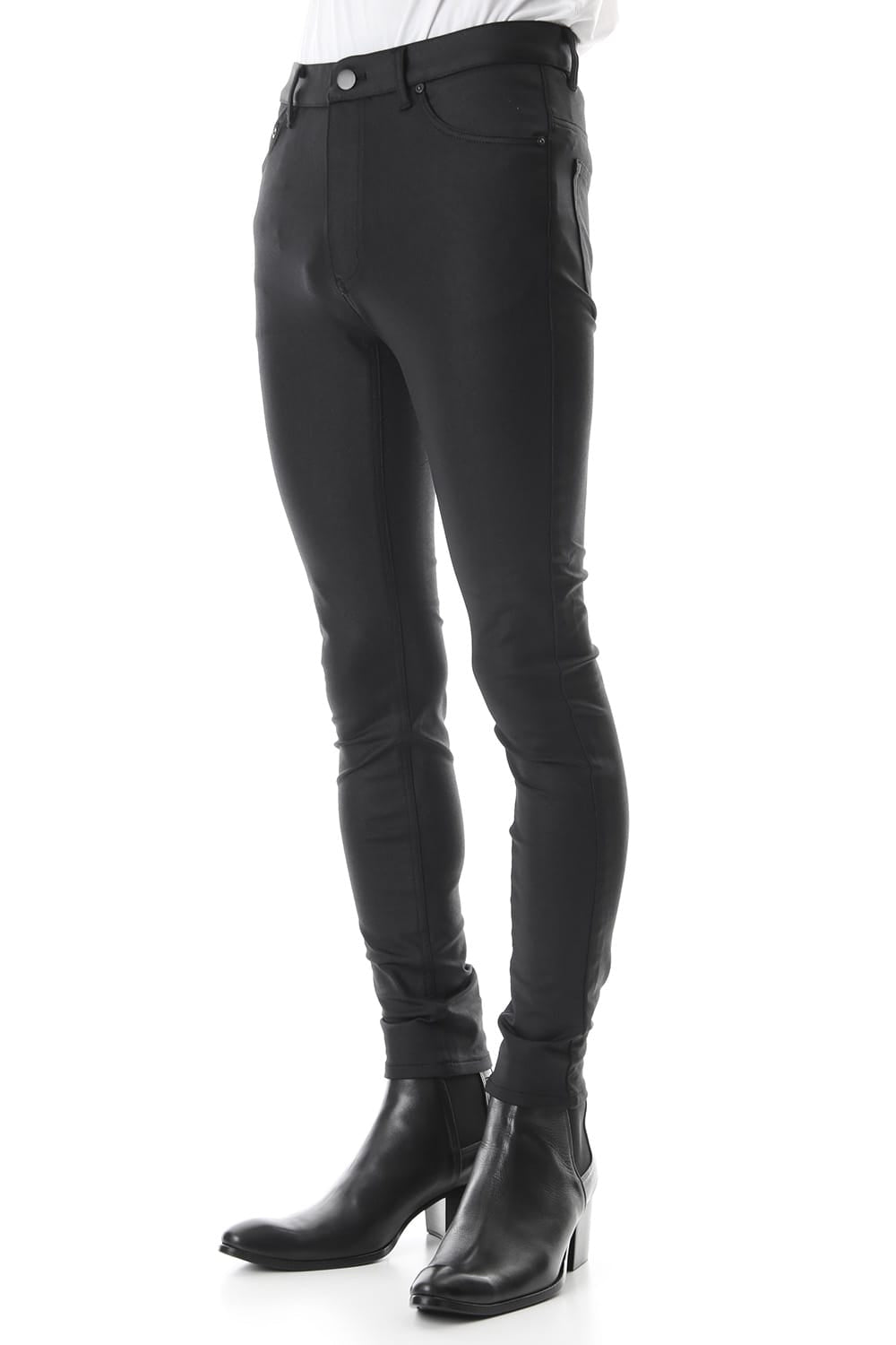 Leather-like high tension stretch leggings pants