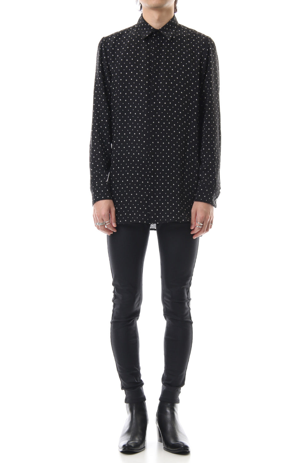 Leather-like high tension stretch leggings pants