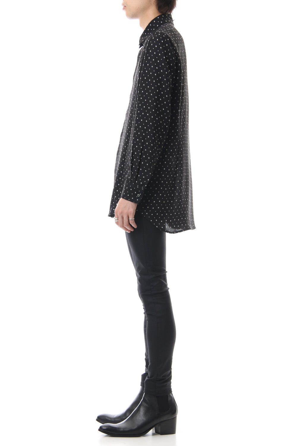 Leather-like high tension stretch leggings pants