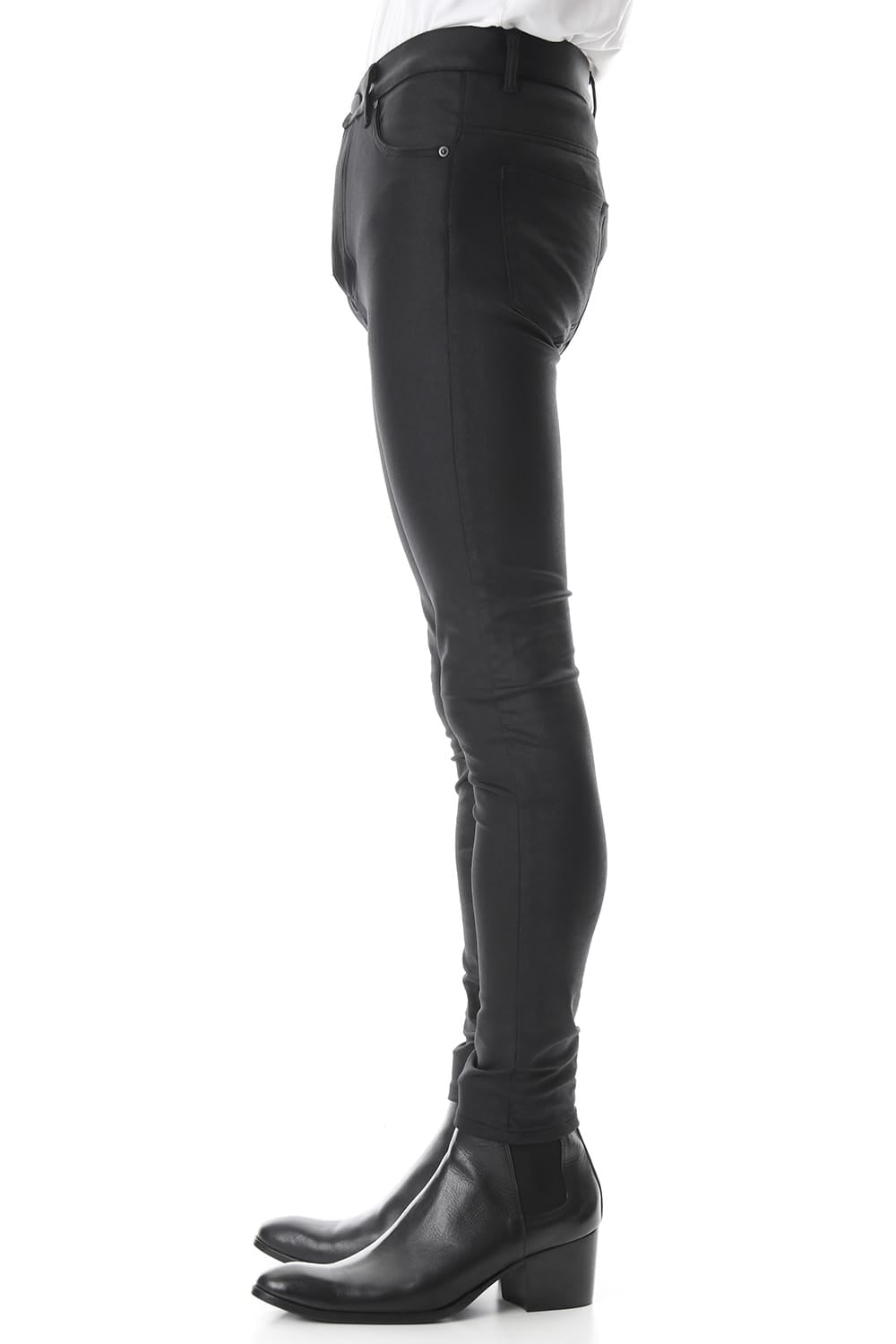 Leather-like high tension stretch leggings pants