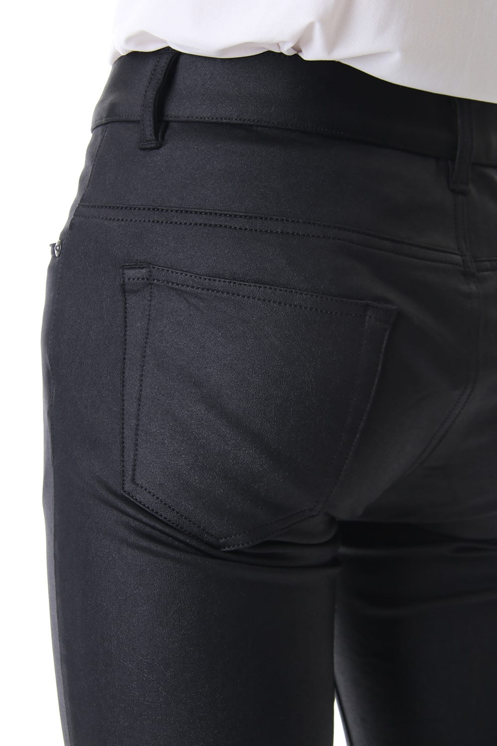 Leather-like high tension stretch leggings pants
