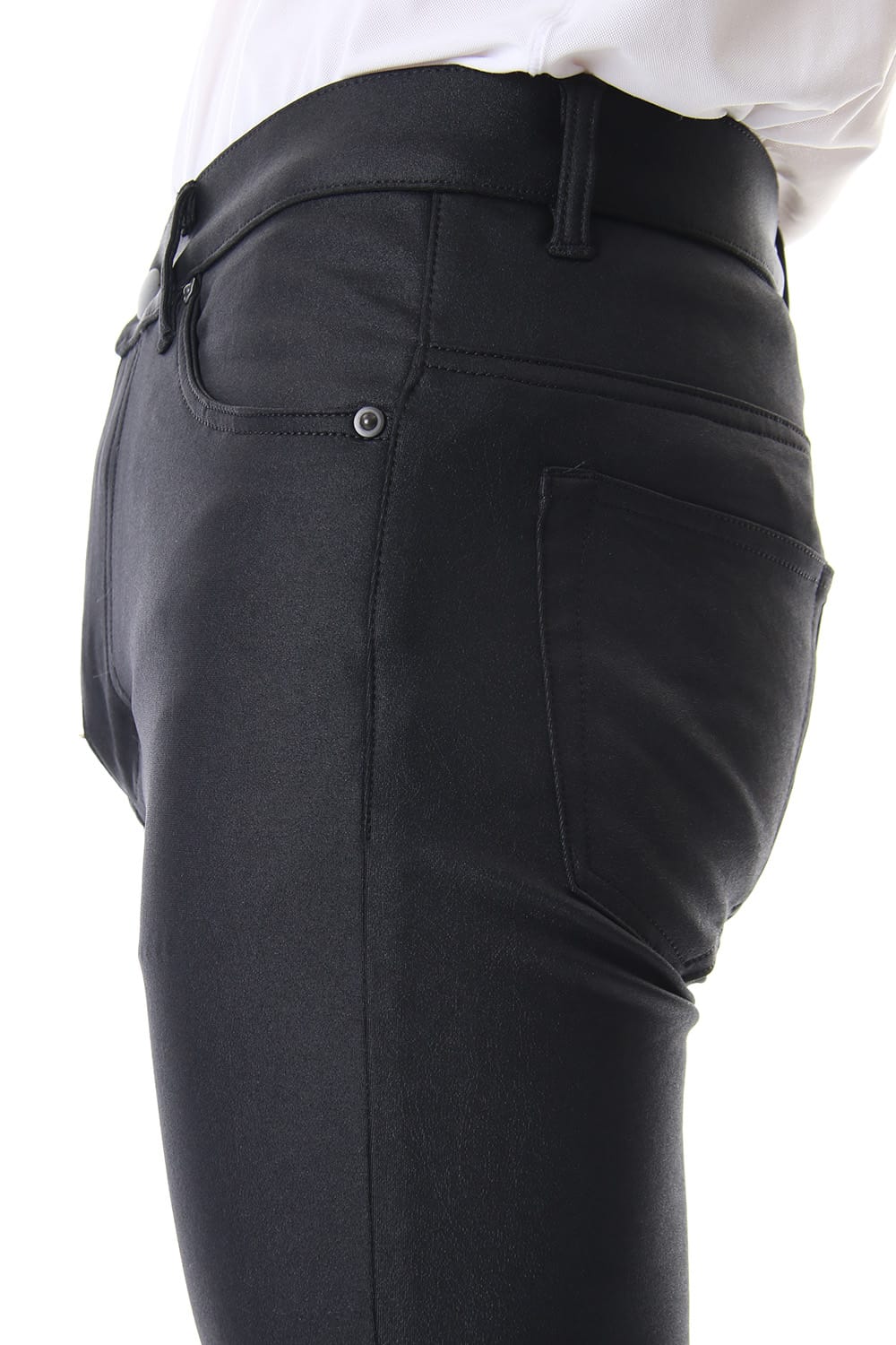 Leather-like high tension stretch leggings pants