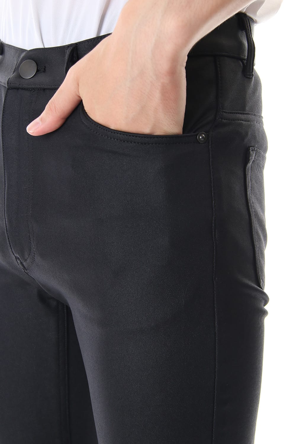 Leather-like high tension stretch leggings pants