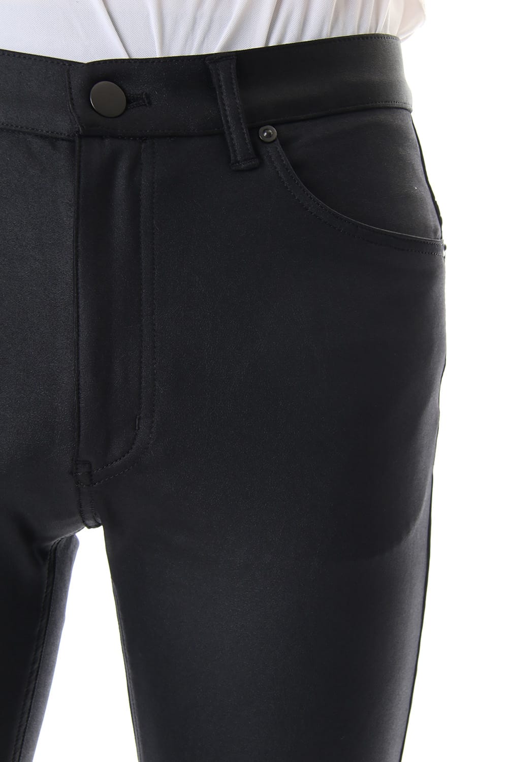 Leather-like high tension stretch leggings pants