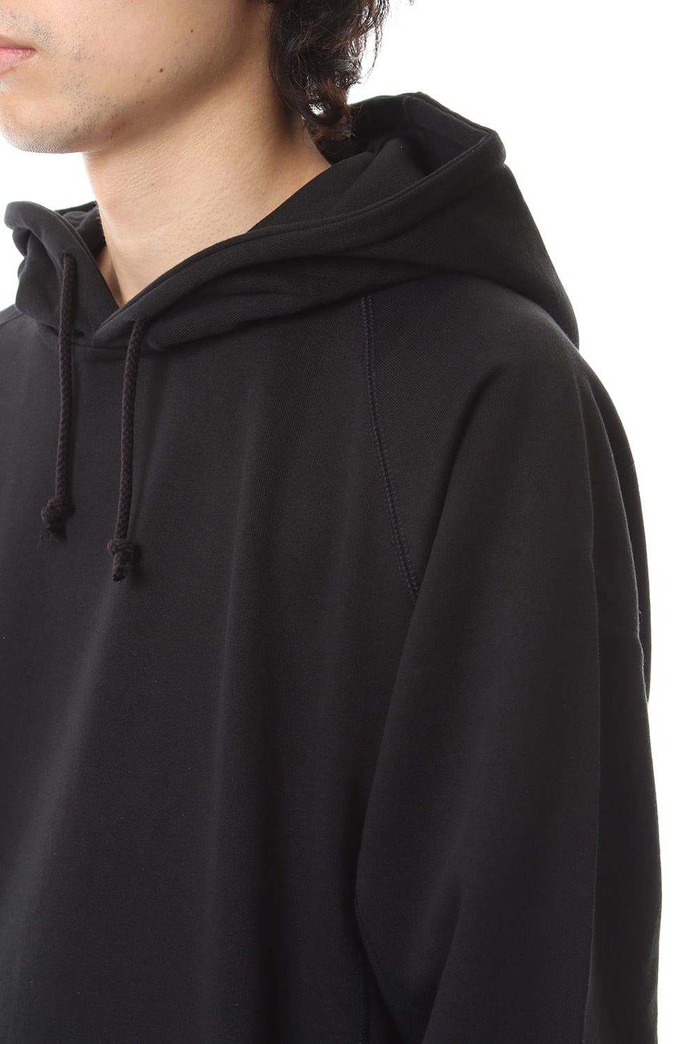 Middle fleece hoodie Black