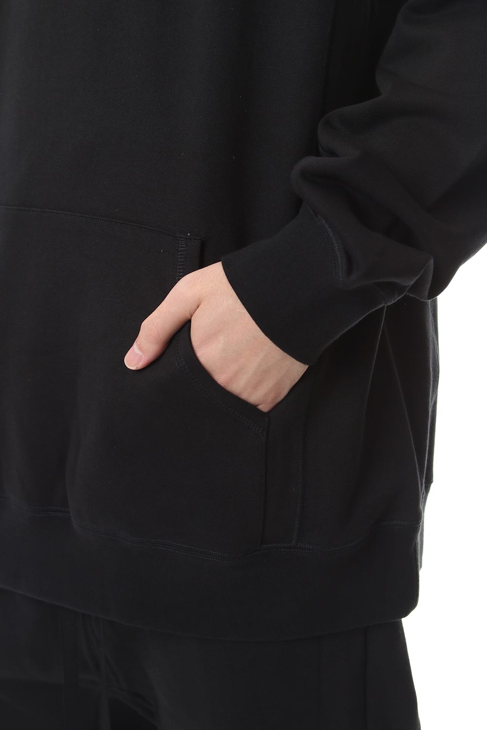 Middle fleece hoodie Black