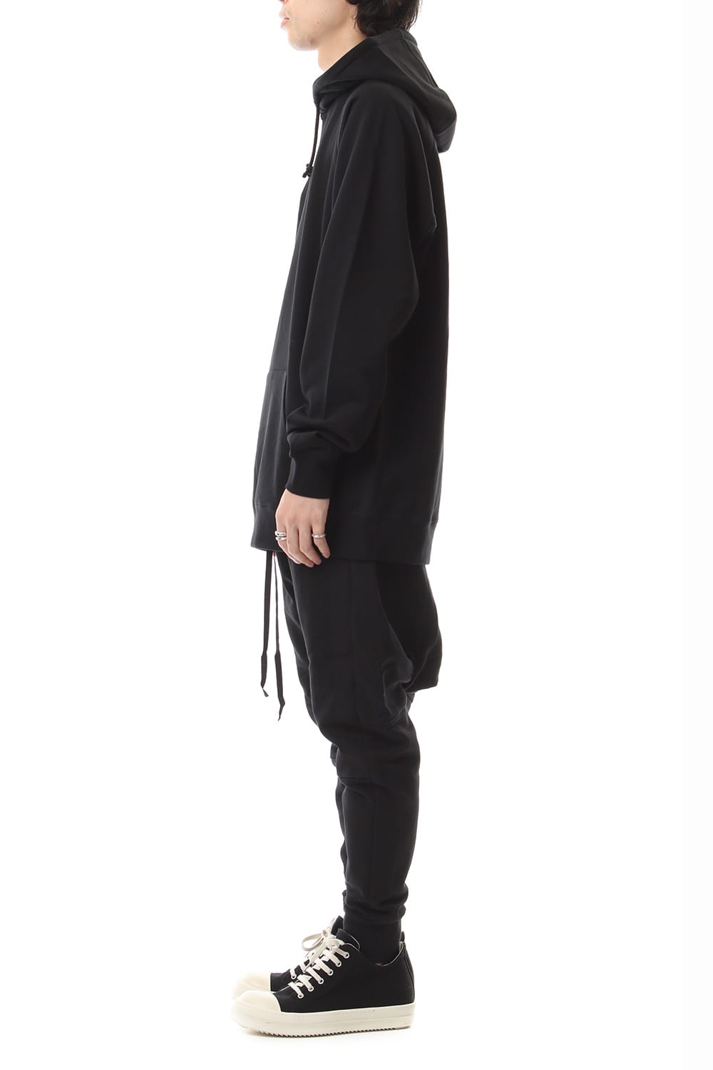 Middle fleece surrouel pants Black