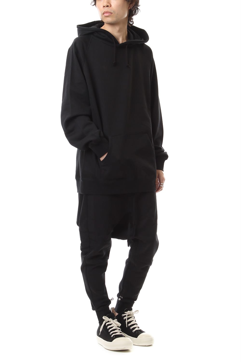 Middle fleece hoodie Black