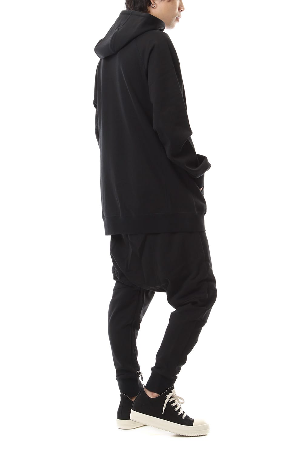 Middle fleece surrouel pants Black