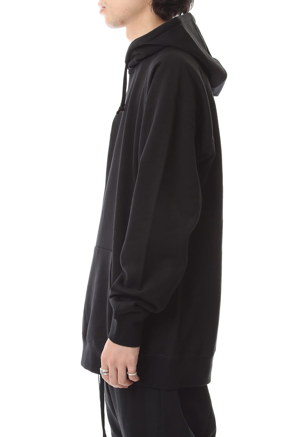 Middle fleece hoodie Black