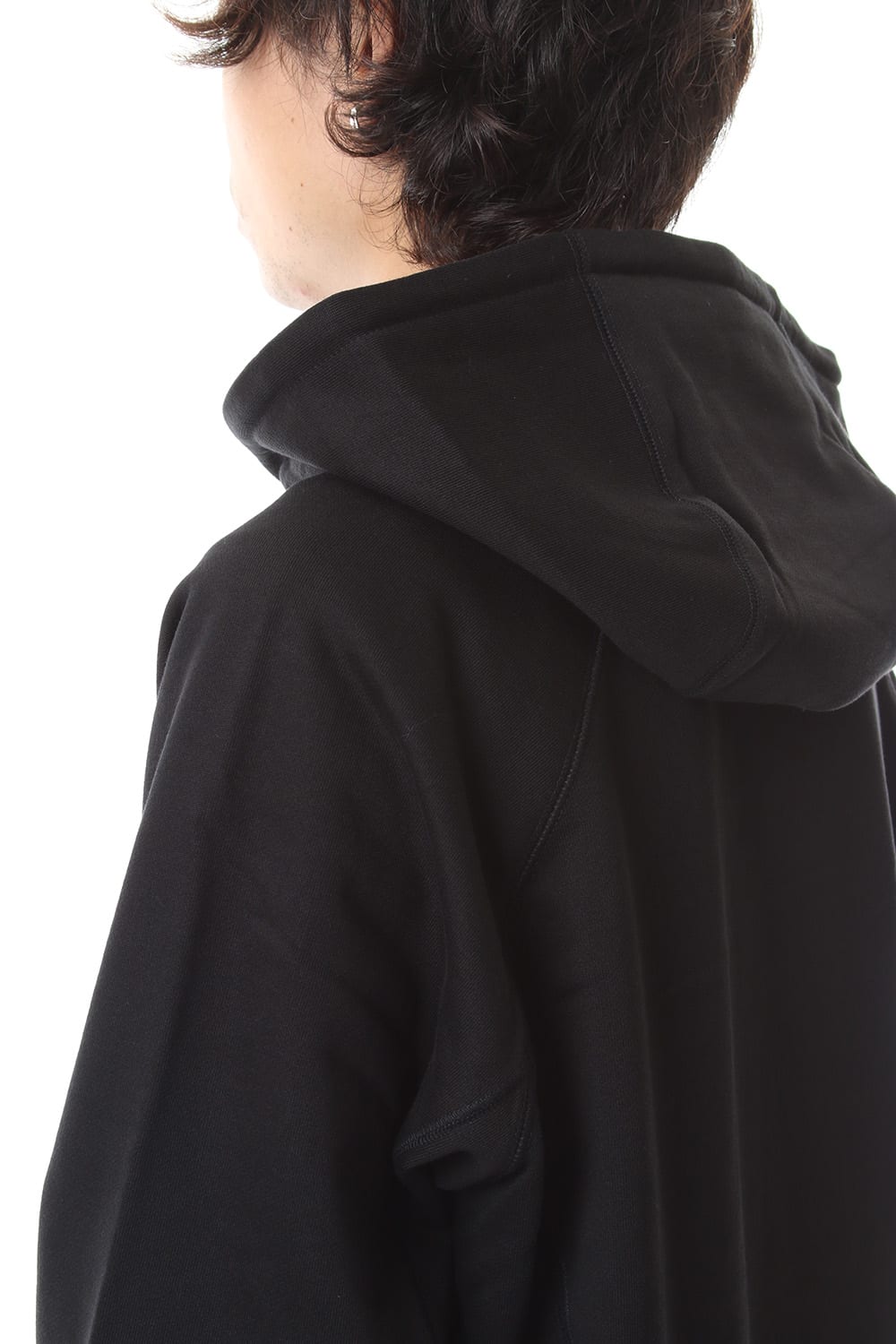 Middle fleece hoodie Black