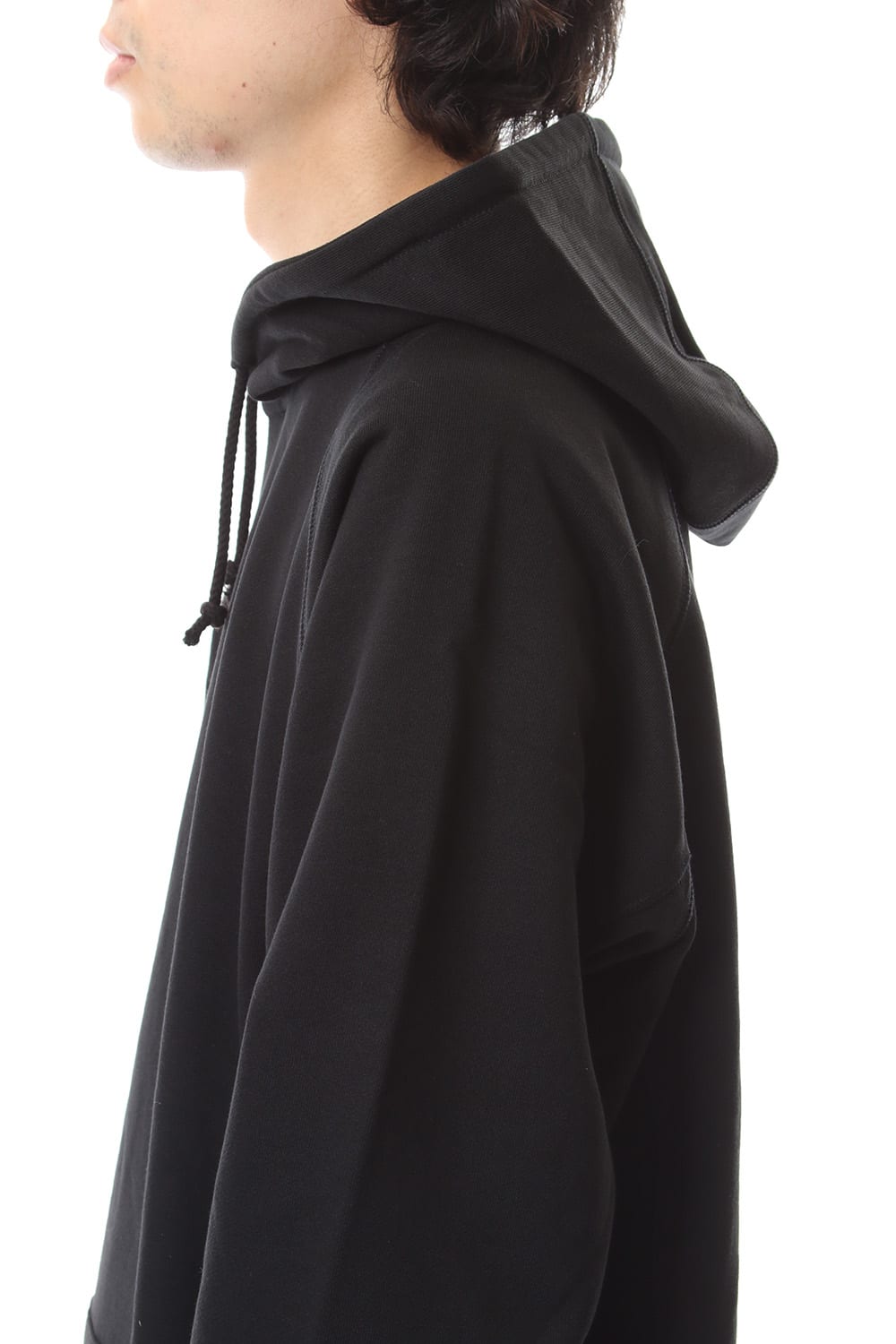 Middle fleece hoodie Black