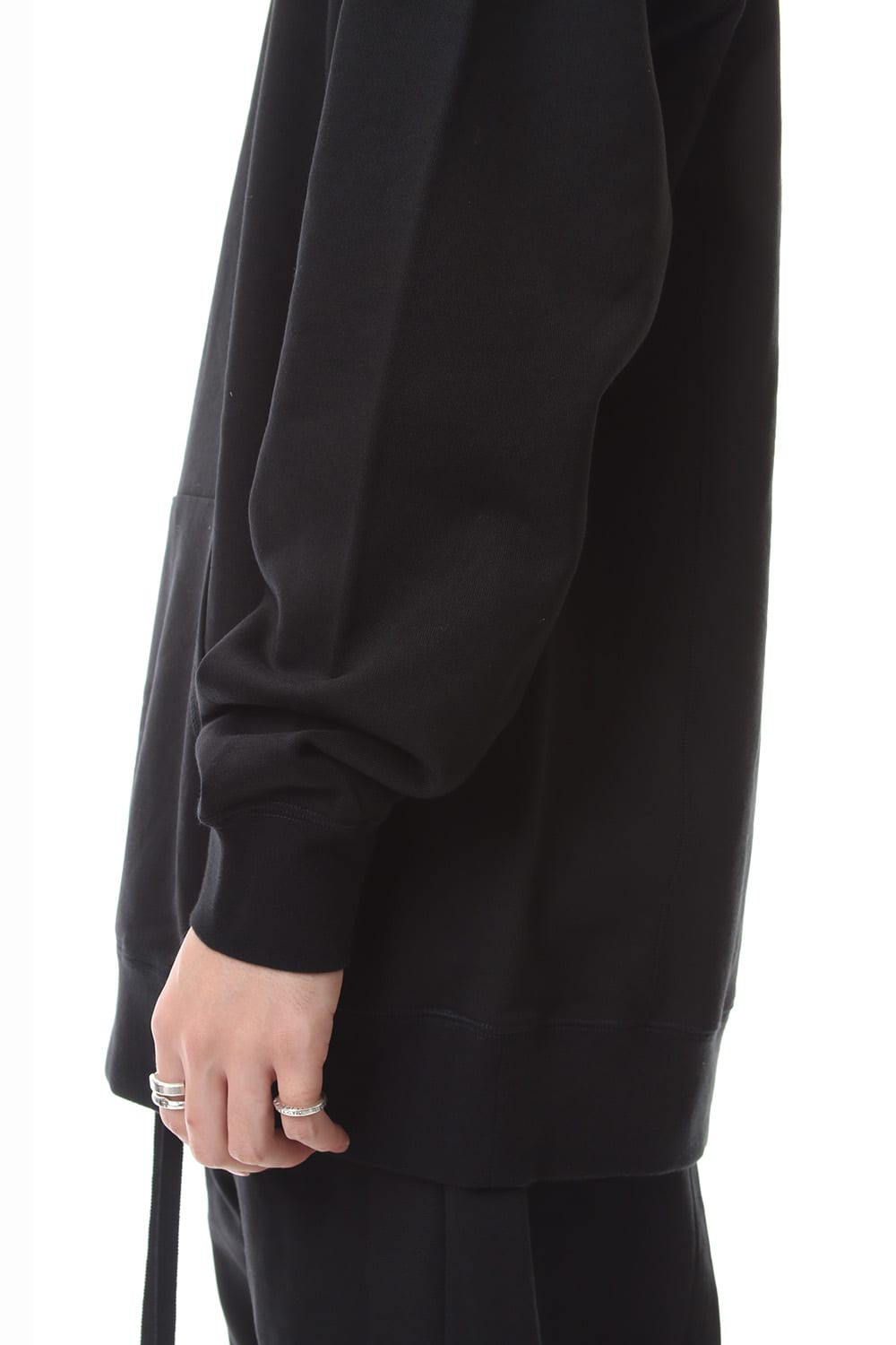 Middle fleece hoodie Black