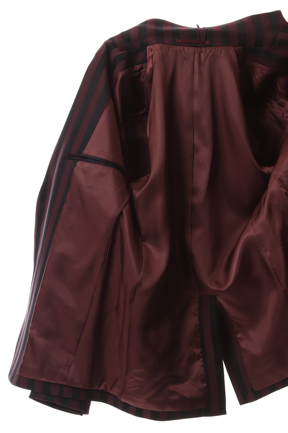 Jacquard stripe stretch 2B jacket Bordeaux × Black