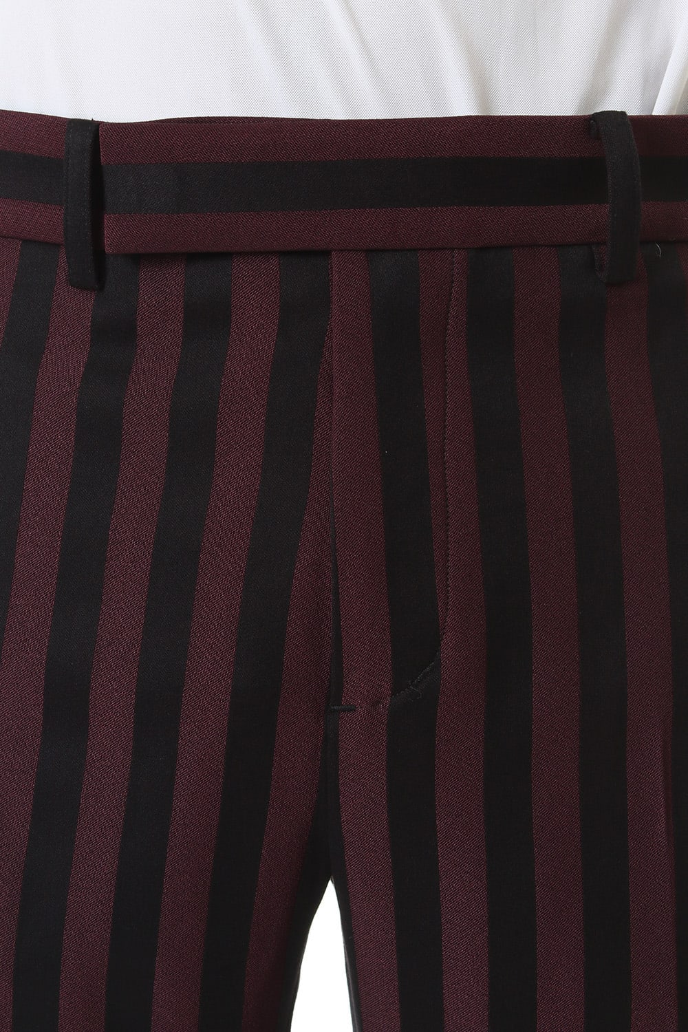 Jacquard stripe stretch slacks