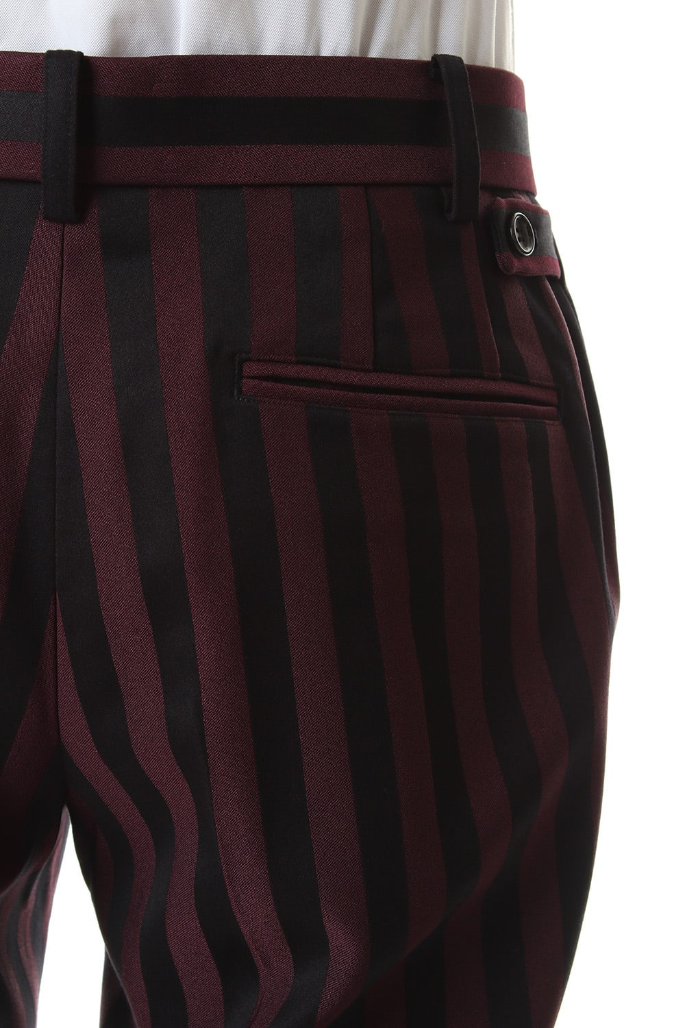 Jacquard stripe stretch slacks