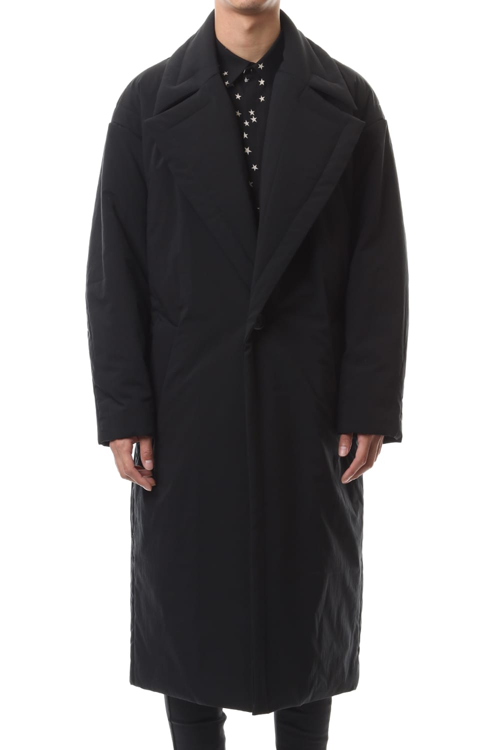 Taslan stretch taffeta coat Black