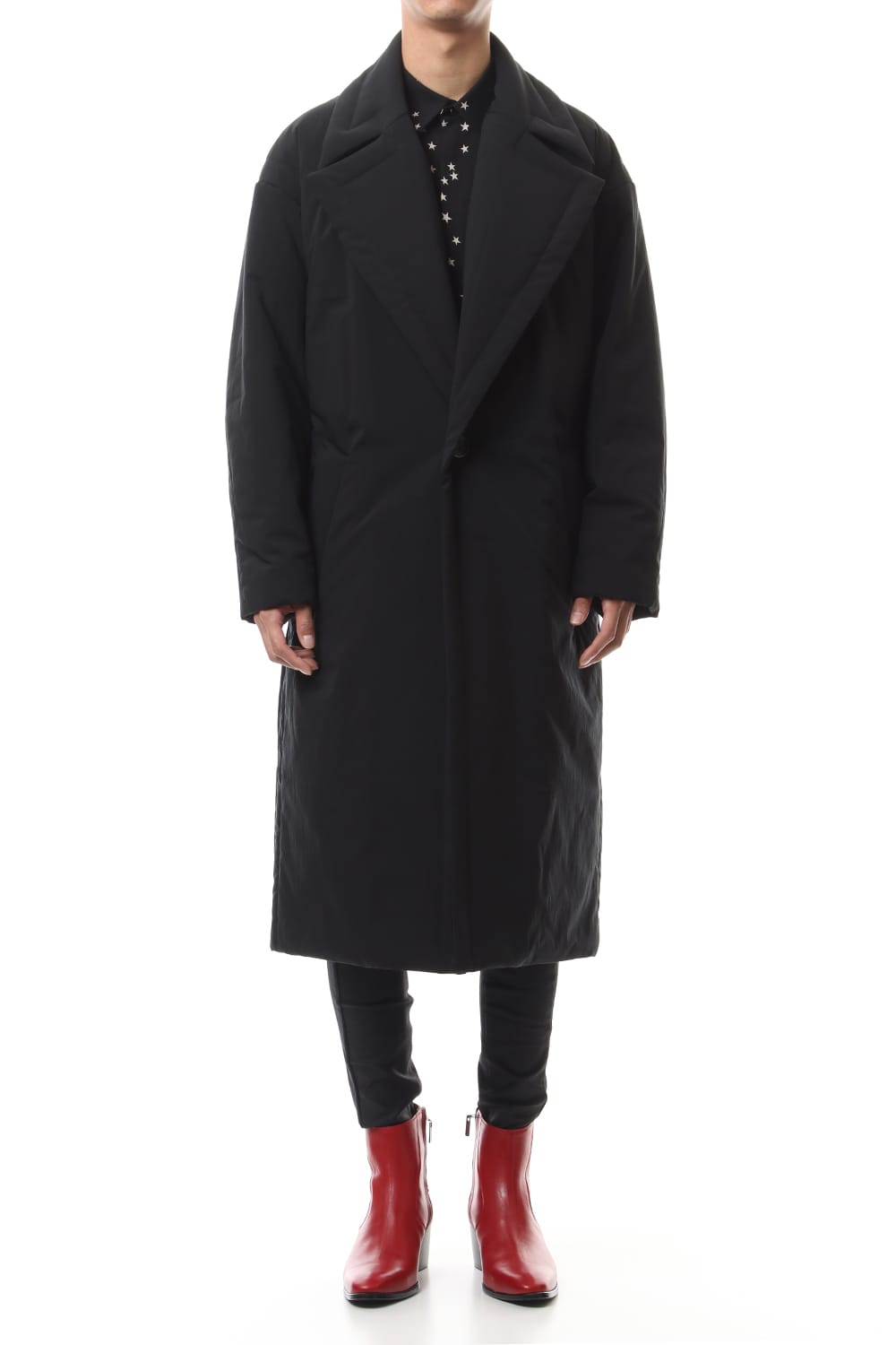 Taslan stretch taffeta coat Black