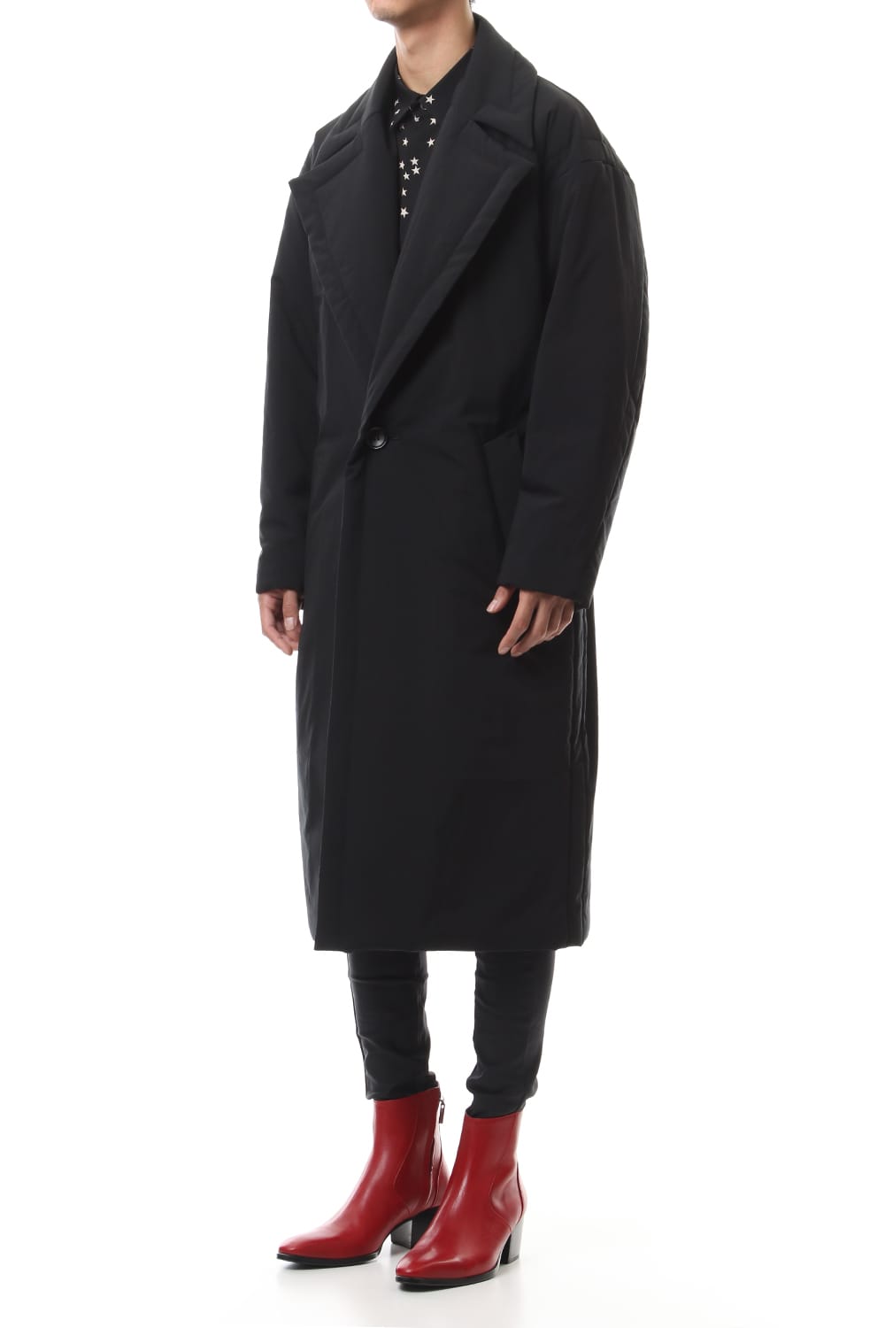 Taslan stretch taffeta coat Black