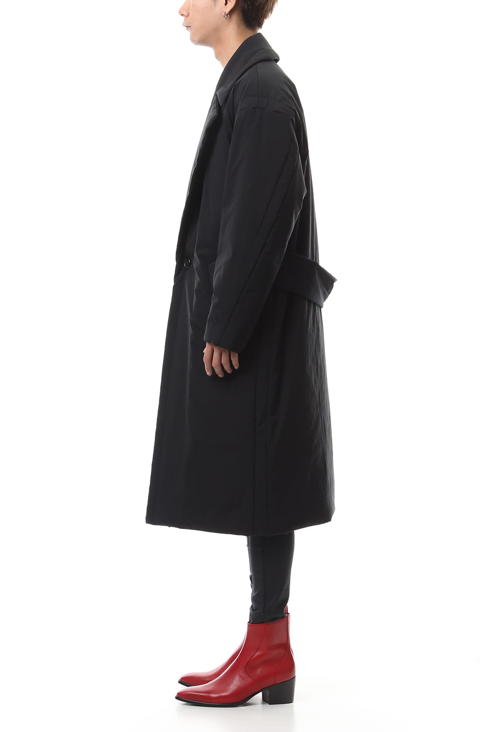 Taslan stretch taffeta coat Black