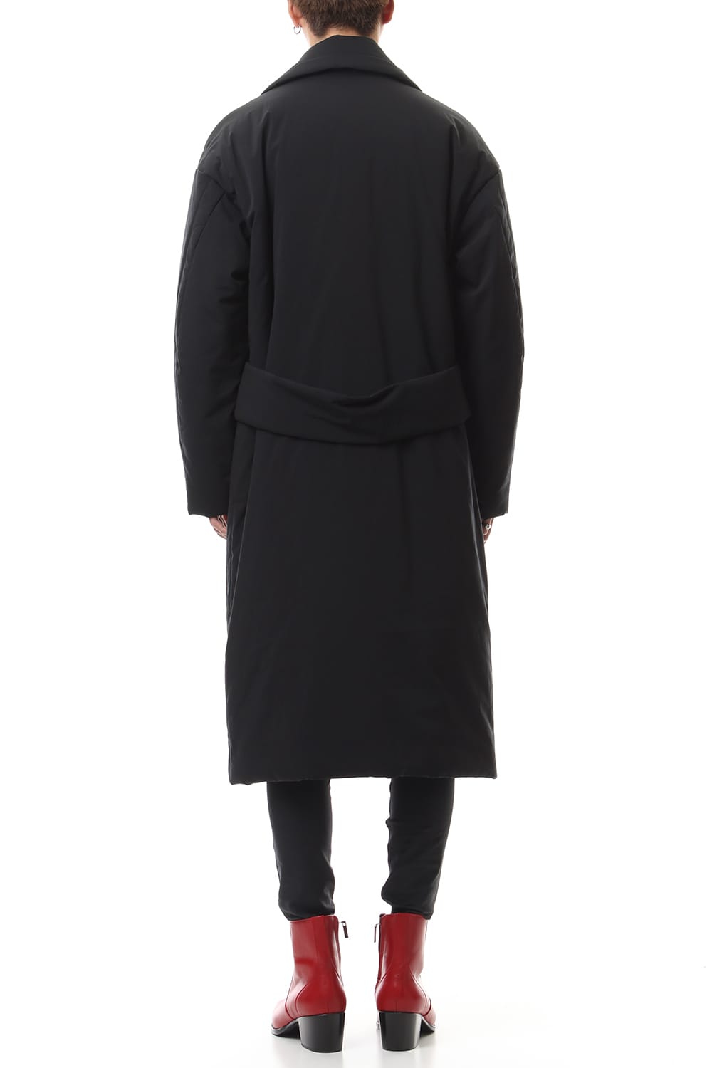 Taslan stretch taffeta coat Black