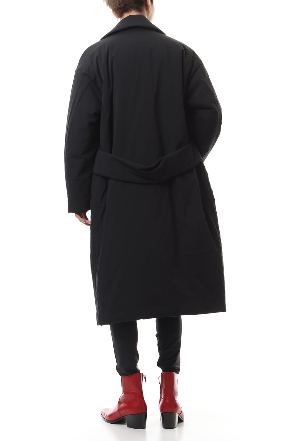 Taslan stretch taffeta coat Black