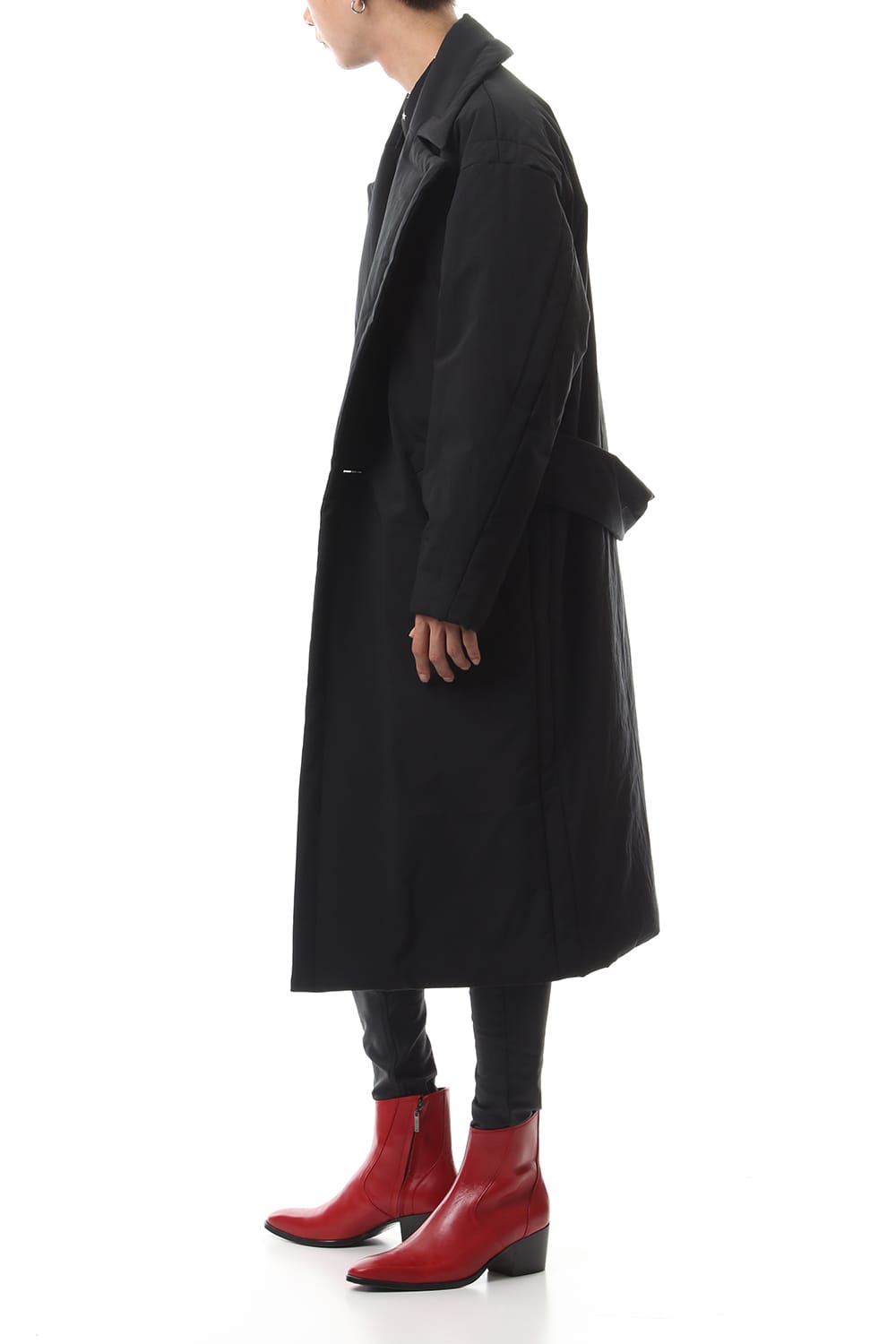 Taslan stretch taffeta coat Black