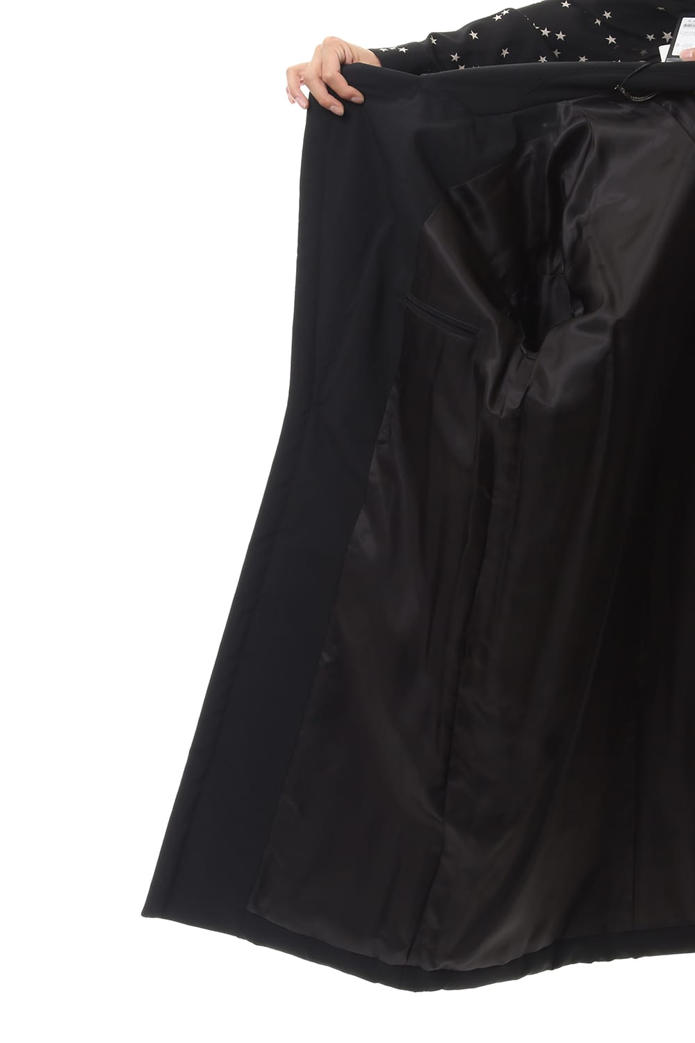 Taslan stretch taffeta coat Black