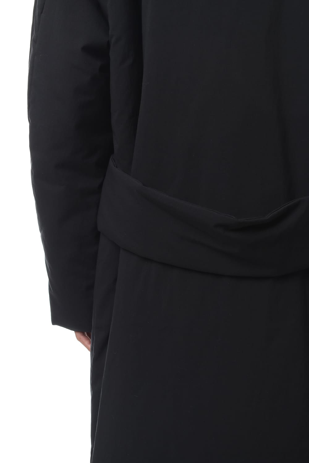 Taslan stretch taffeta coat Black