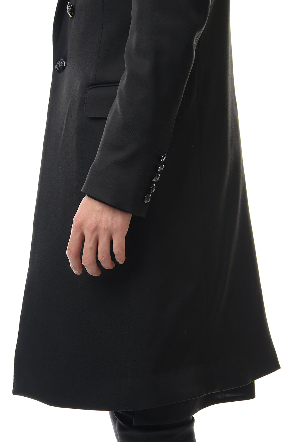 Hybrid French Twill Long Jacket Black