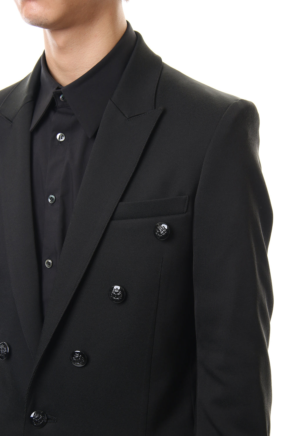 Hybrid French Twill Long Jacket Black