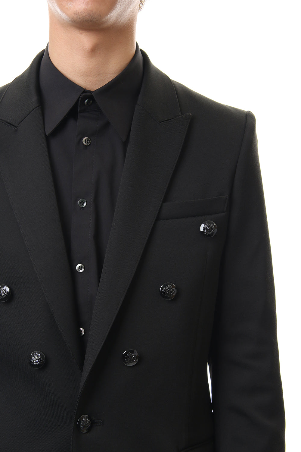 Hybrid French Twill Long Jacket Black