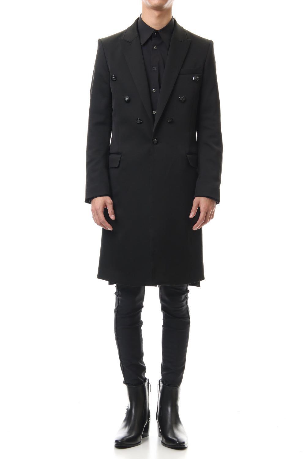 Hybrid French Twill Long Jacket Black