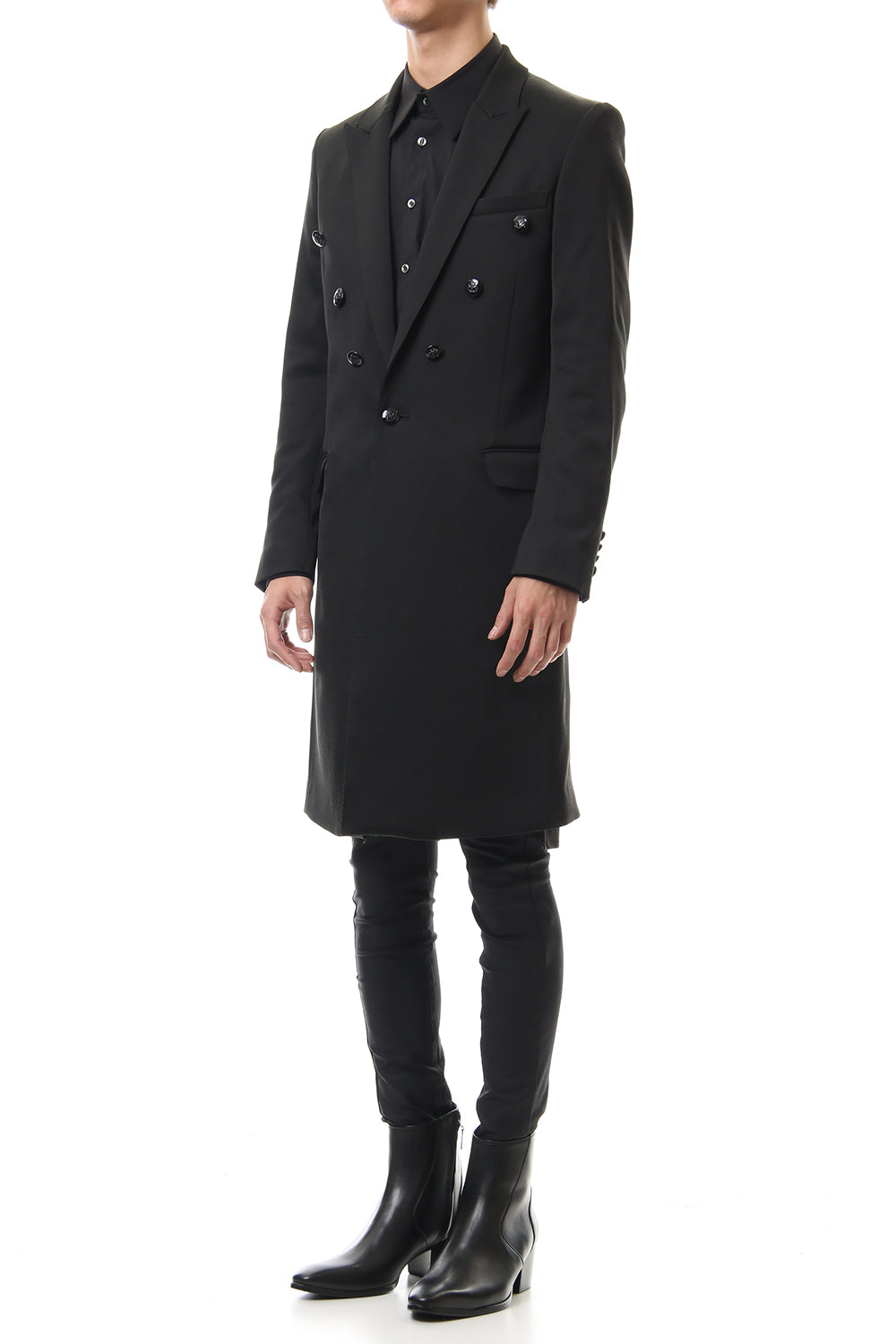 Hybrid French Twill Long Jacket Black