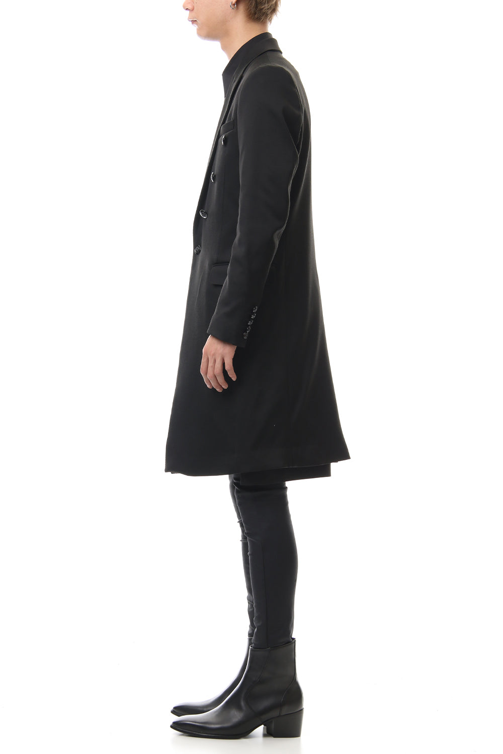 Hybrid French Twill Long Jacket Black