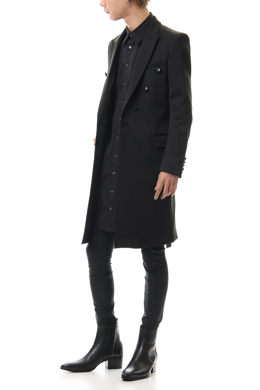 Hybrid French Twill Long Jacket Black