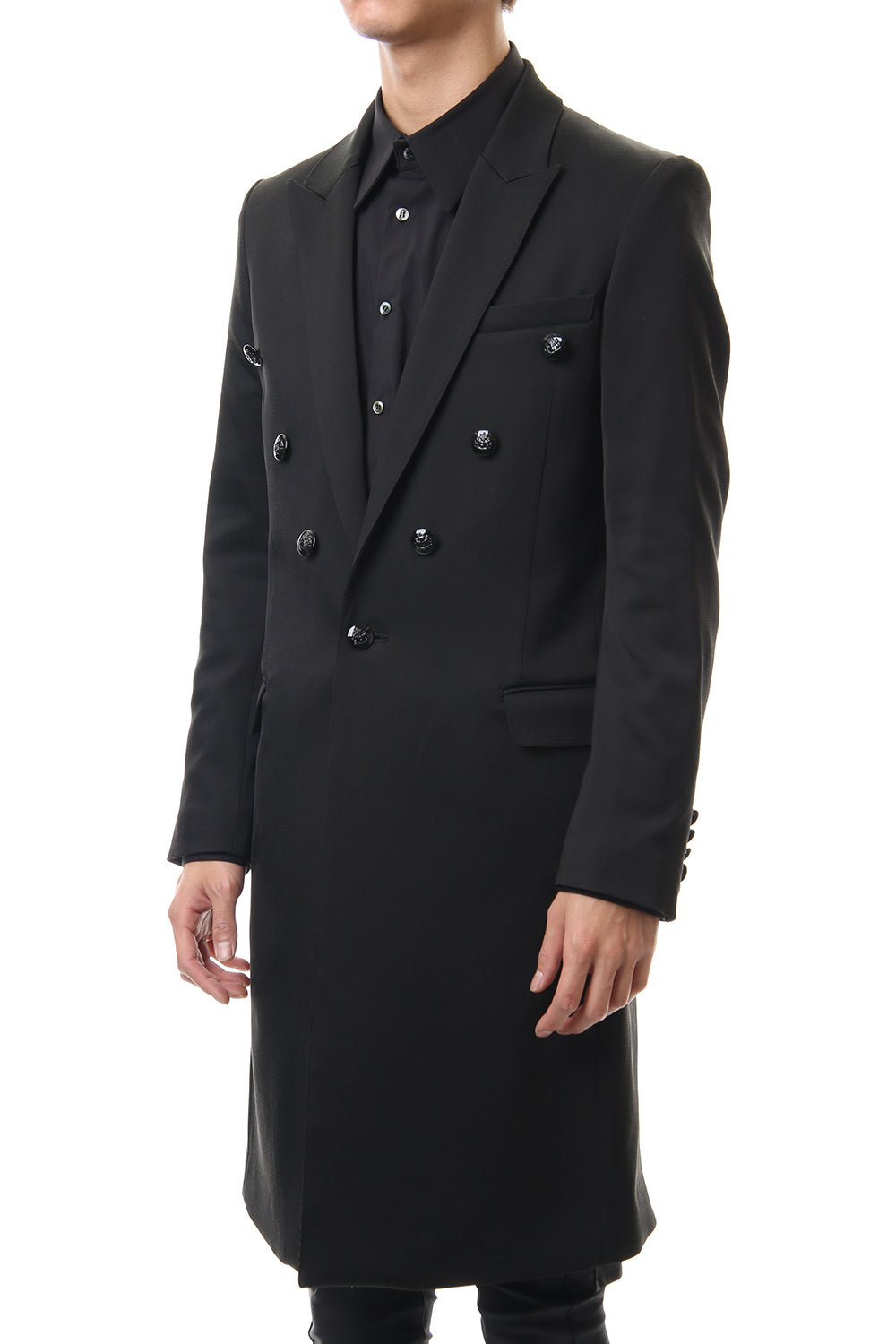 Hybrid French Twill Long Jacket Black