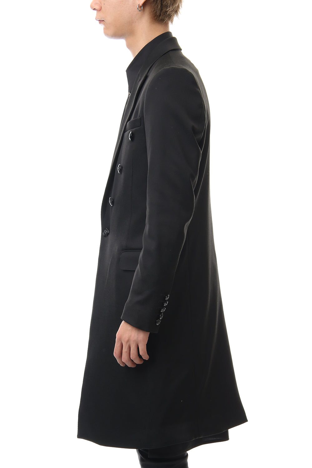Hybrid French Twill Long Jacket Black