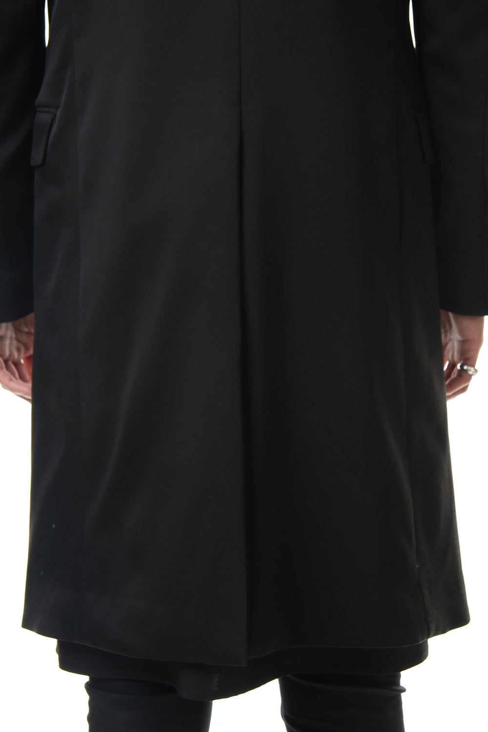 Hybrid French Twill Long Jacket Black