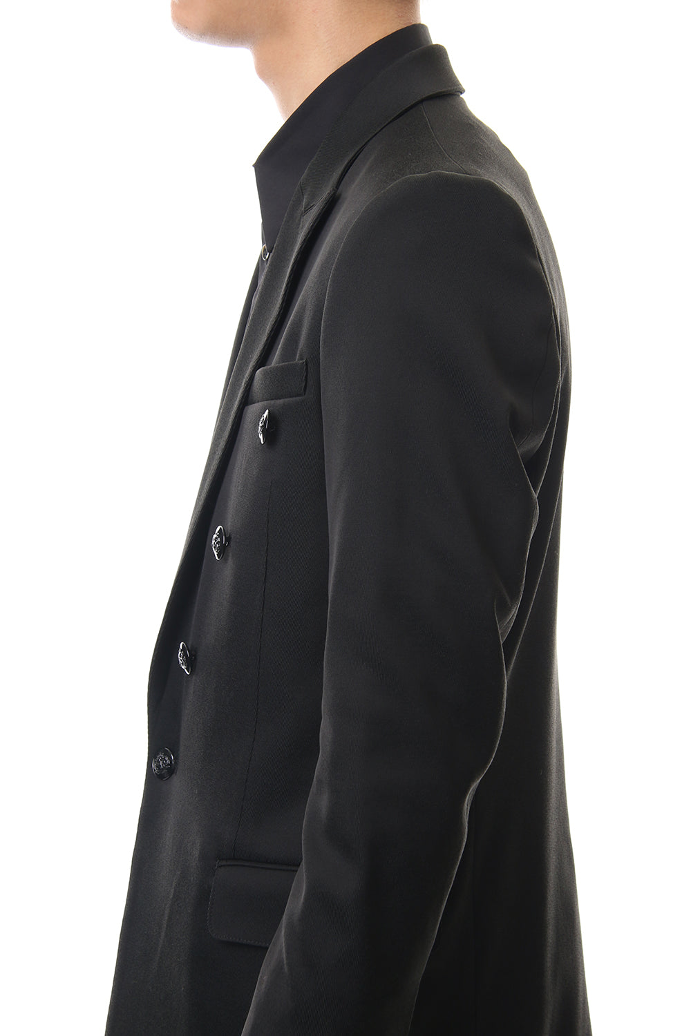 Hybrid French Twill Long Jacket Black