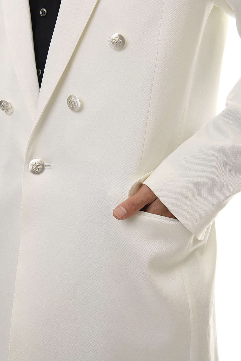 Hybrid French Twill Long Jacket (Off White)