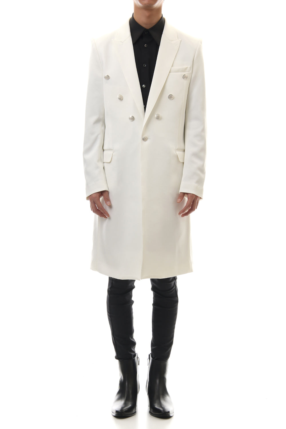 Hybrid French Twill Long Jacket (Off White)