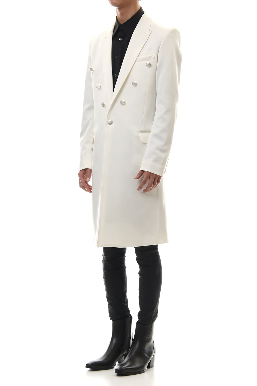 Hybrid French Twill Long Jacket (Off White)