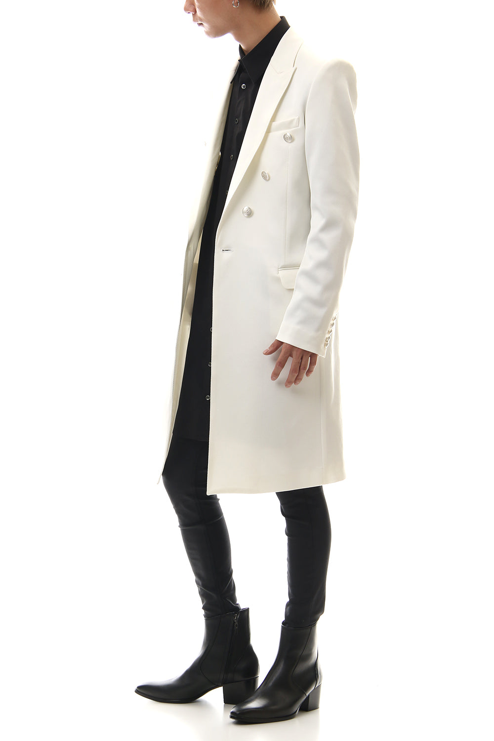 Hybrid French Twill Long Jacket (Off White)