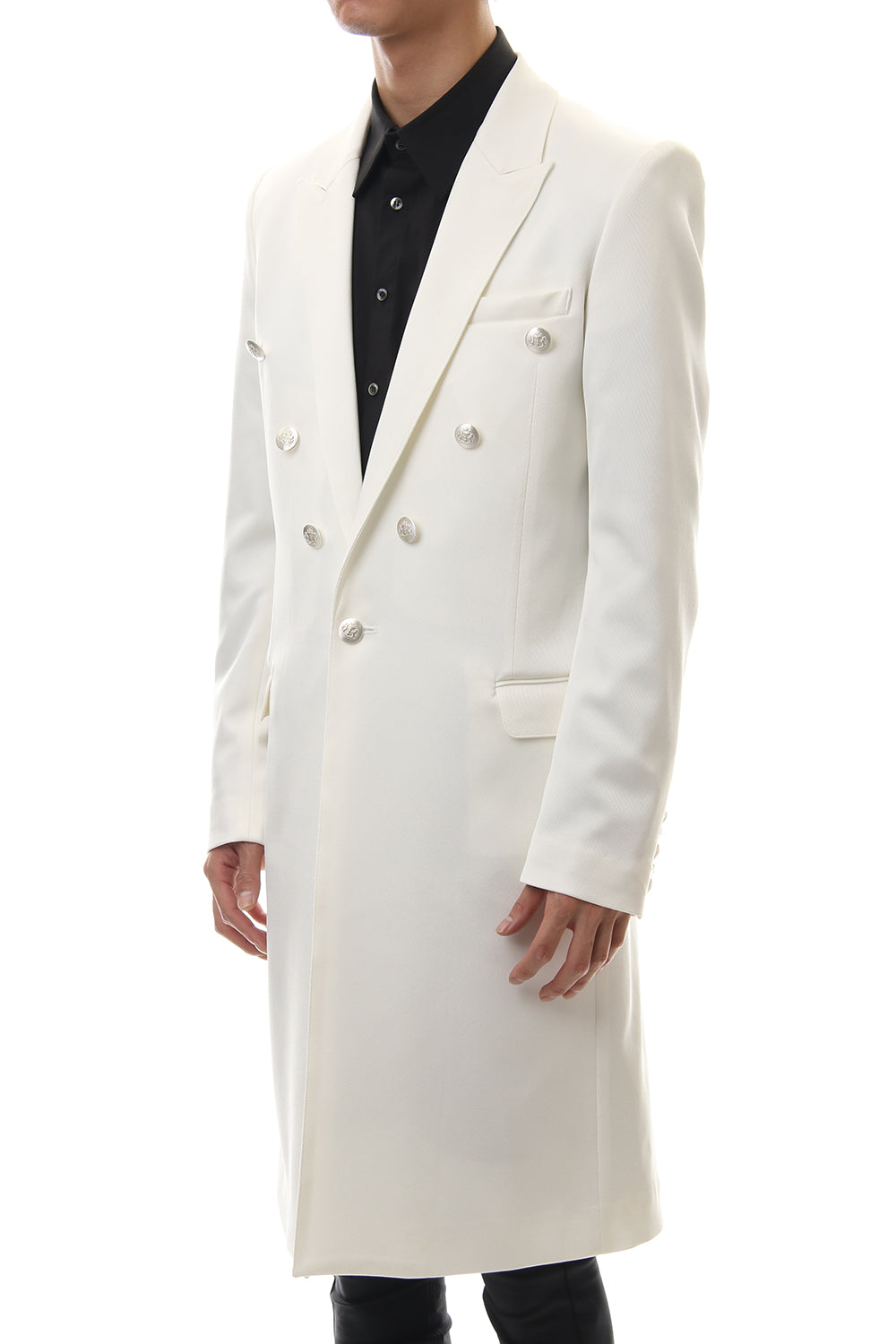 Hybrid French Twill Long Jacket (Off White)
