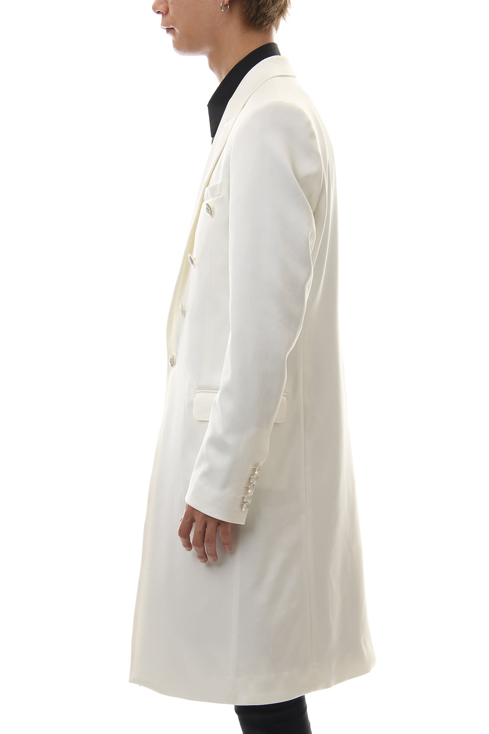 Hybrid French Twill Long Jacket (Off White)